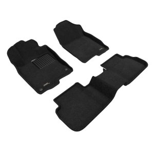 Honda Civic Type R Floor Mats - Front and Rear - 3D MAXpider - Elegant Series - Black - `22-`27 Honda Civic Type R Floor Mats - Front and Rear - 3D MAXpider - Elegant Series - Black - `22-`27